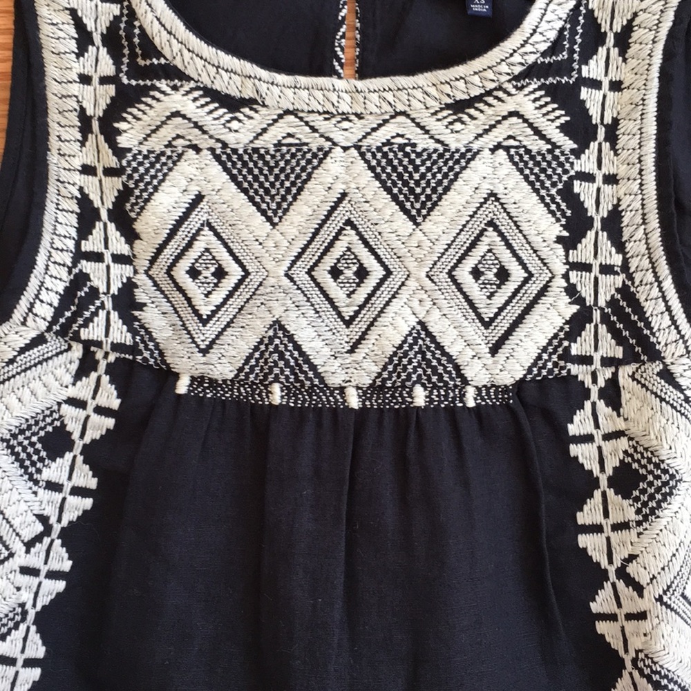 NWOT Madewell Blk Cotton Embroidered Dress. Sz XS. - Picture 4 of 7